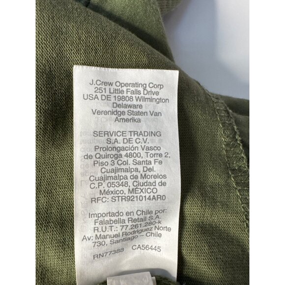 J.Crew Olive Green Sleeveless Tiered Midi Dress XL Eyelet Hem Cotton Made In Ind - Picture 6 of 9